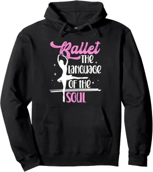 Ballet Ballerina Dancing Pointe Shoes Pirouette Women Kids Pullover Hoodie