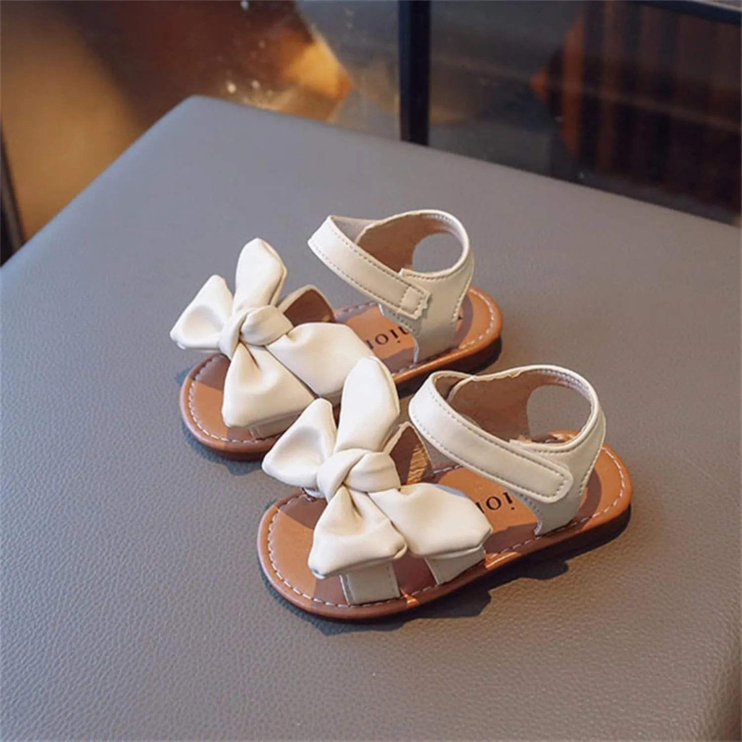 Fashion Spring Summer Toe Solid Color Bowknot Children Casual Shoes Kids Hiking Shoes