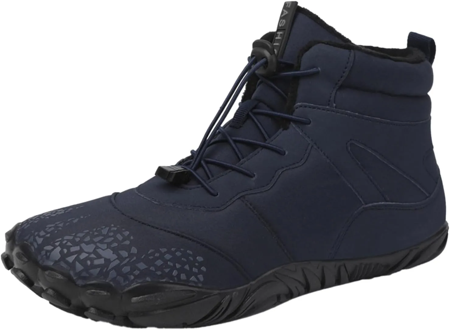 Men Work Boots Steel Toe Hiking Sneakers Warm Fur Lined Working Shoes for Women Business Casual Slip On Platform Shoes Lightweight Comfortable Hike Grounded Footwear