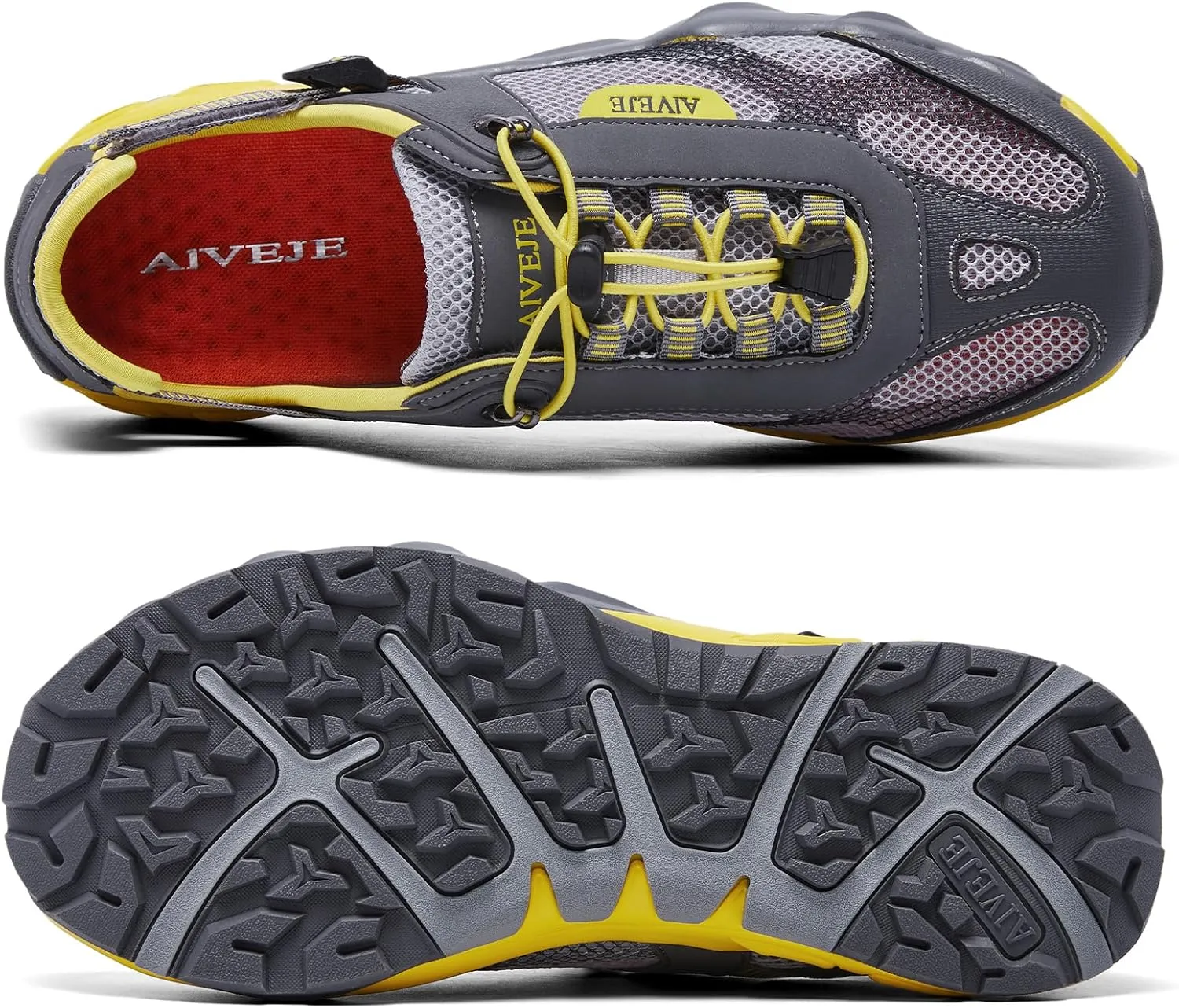 Mens Amphibious Water Shoes - Summer Hiking Athletic Water Sandals Closed Toe Aqua Sneakers