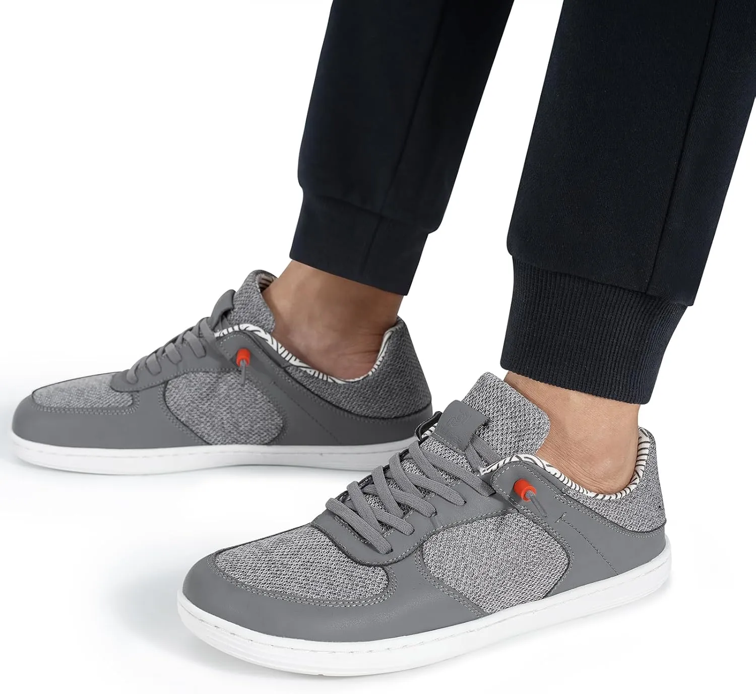 Pulltop Barefoot Wide Toe Box Shoes for Men - Minimalist Barefoot Dress Shoes Sneakers Zero Drop Slip on Walking Non Slip Shoes for Men