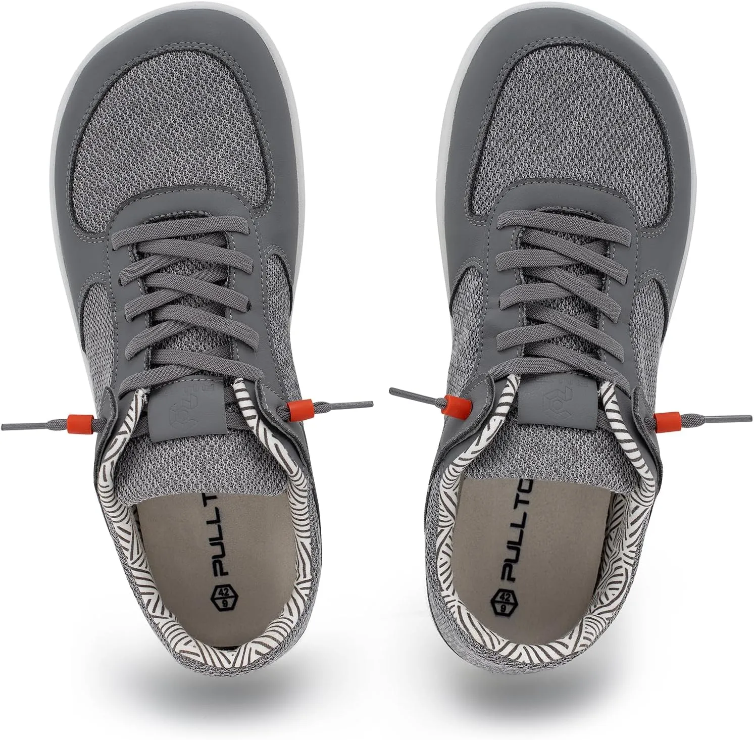 Pulltop Barefoot Wide Toe Box Shoes for Men - Minimalist Barefoot Dress Shoes Sneakers Zero Drop Slip on Walking Non Slip Shoes for Men