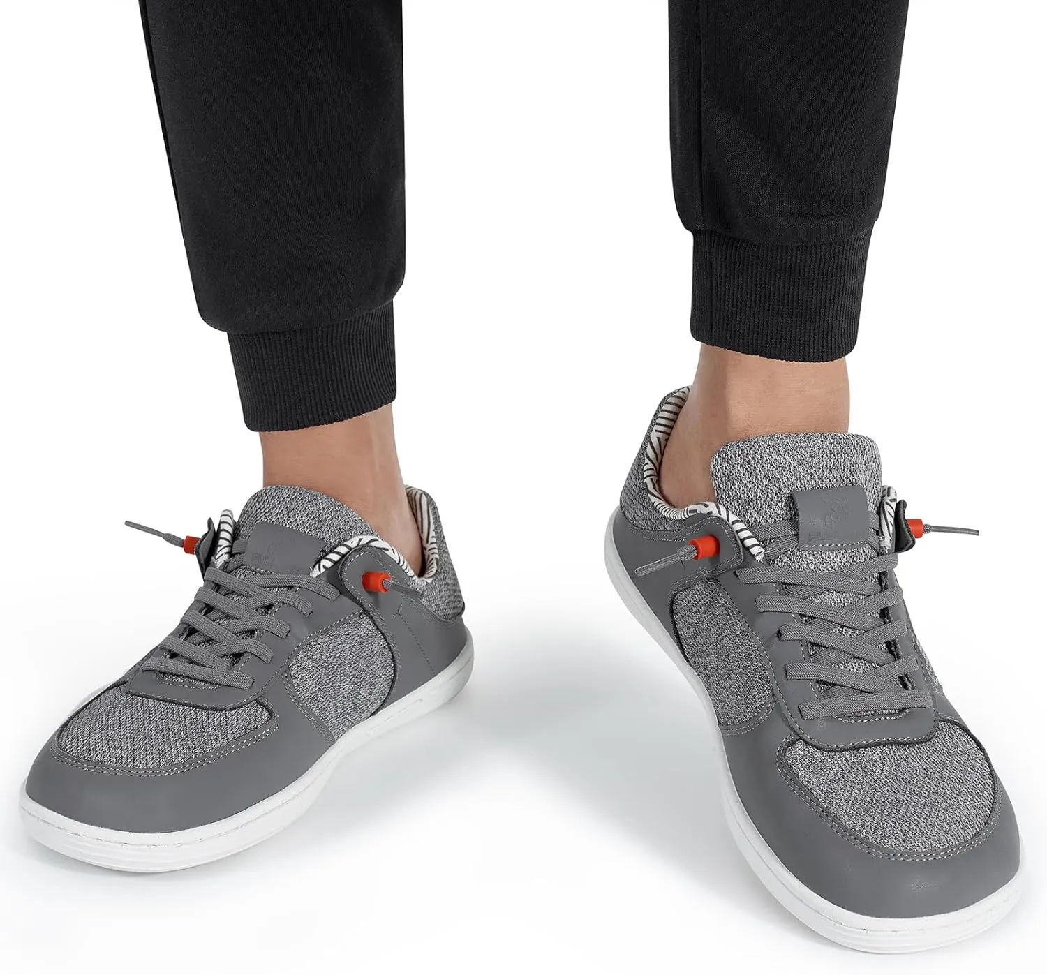 Pulltop Barefoot Wide Toe Box Shoes for Men - Minimalist Barefoot Dress Shoes Sneakers Zero Drop Slip on Walking Non Slip Shoes for Men
