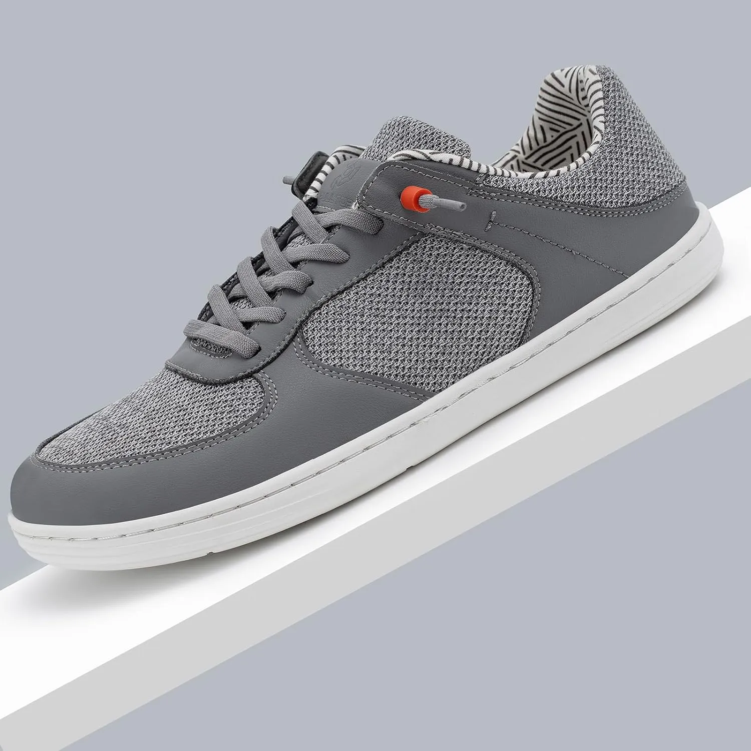 Pulltop Barefoot Wide Toe Box Shoes for Men - Minimalist Barefoot Dress Shoes Sneakers Zero Drop Slip on Walking Non Slip Shoes for Men