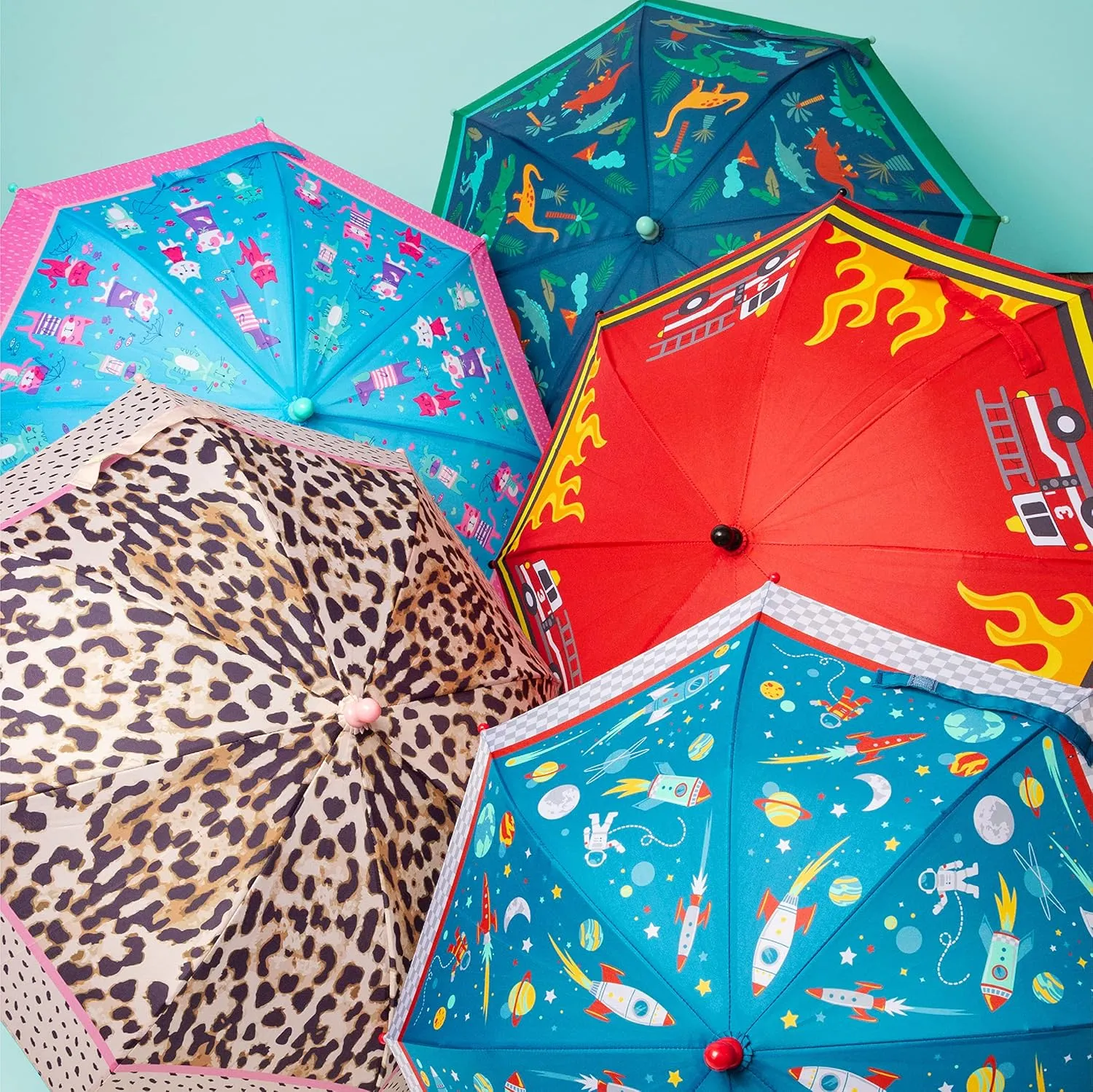 Stephen Joseph, Toddler and Little Kid Umbrella with Pinch Free Closure and Colorful Design