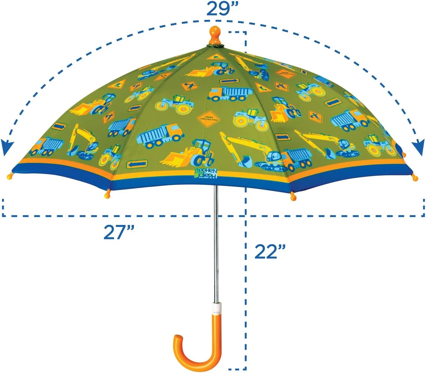 Stephen Joseph, Toddler and Little Kid Umbrella with Pinch Free Closure and Colorful Design
