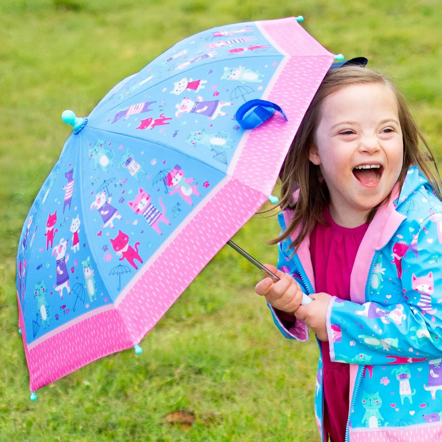 Stephen Joseph, Toddler and Little Kid Umbrella with Pinch Free Closure and Colorful Design