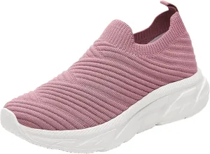 Walking Shoes Women Comfort Athletic Slip On Walking Shoes Comfortable Lightweight Breathable Non Slip Tennis Workout Running Sneakers