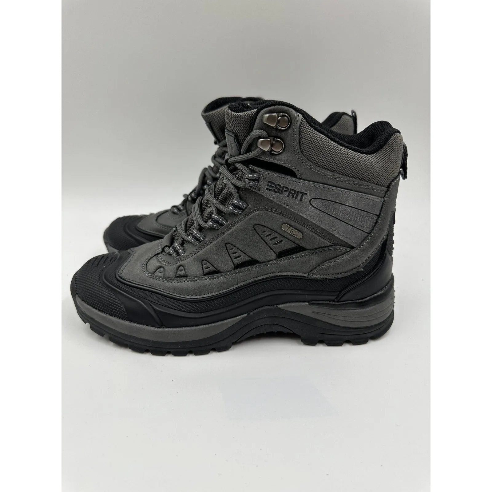 Women's Size 8.5, Esprit, Dark Gray High Top Hikers w/ Rugged Toe Caps and Tread