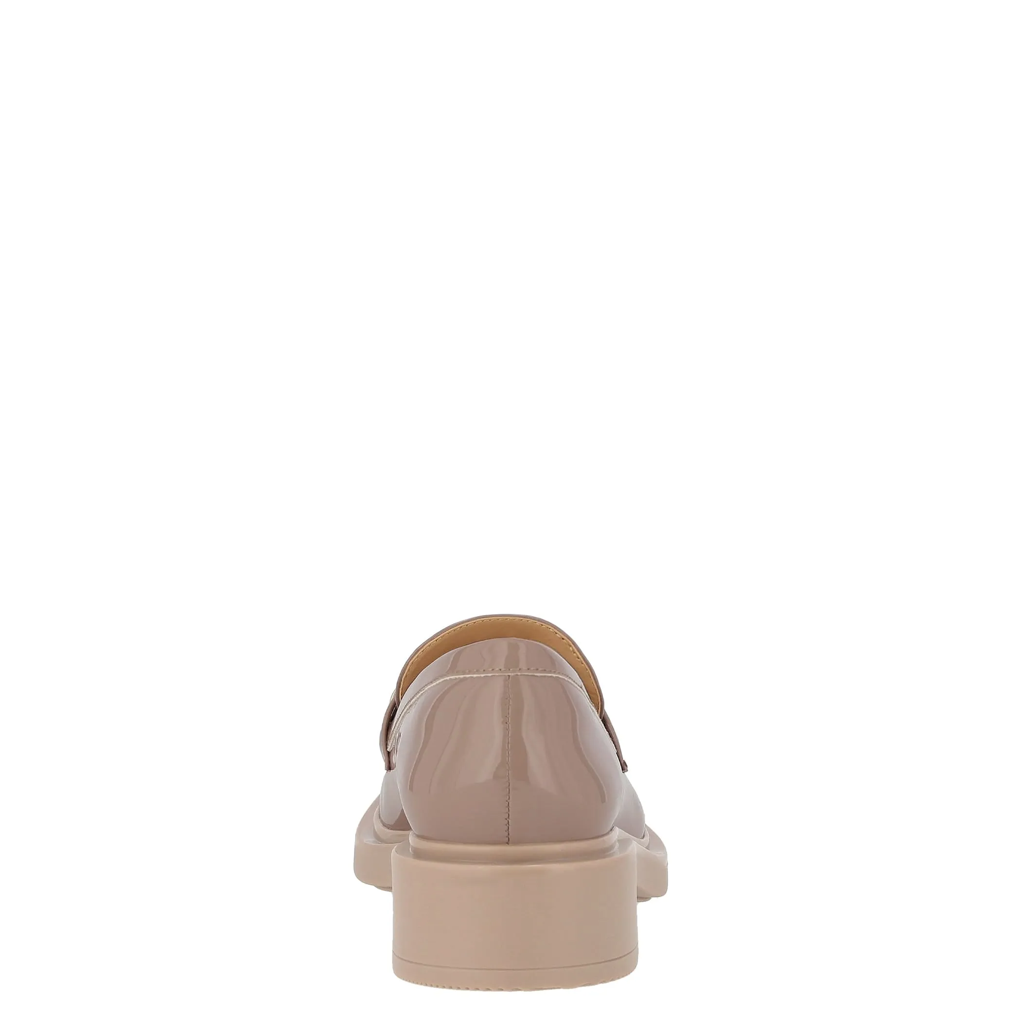 Zapato Tipo Mocasin Nojiko Sintetico Acabado Charol Taupe Westies
